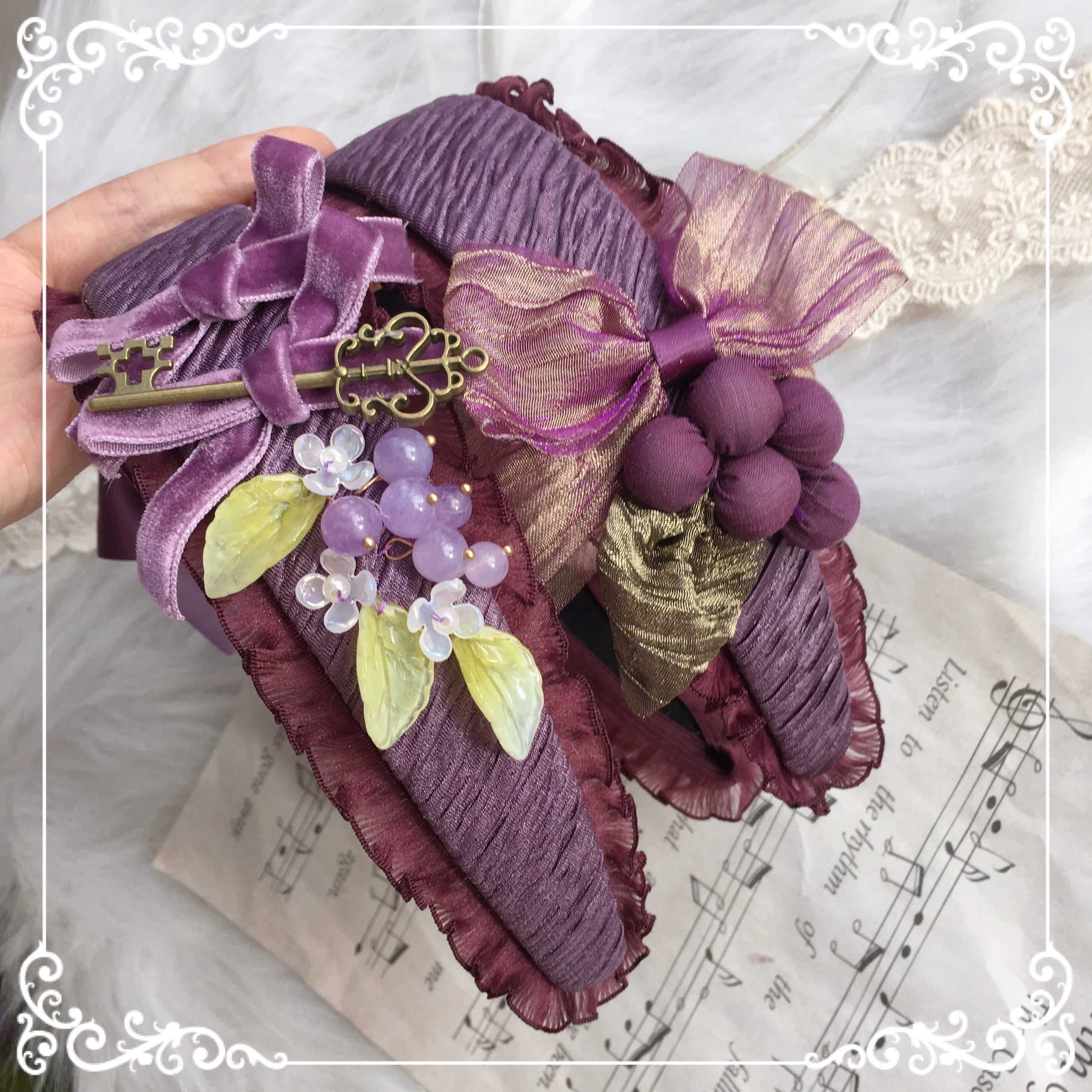 (Buyforme)Chestnut Lolita~Louvre Vineyard Accessory Hairband Retro Lolita KC 28850:323076