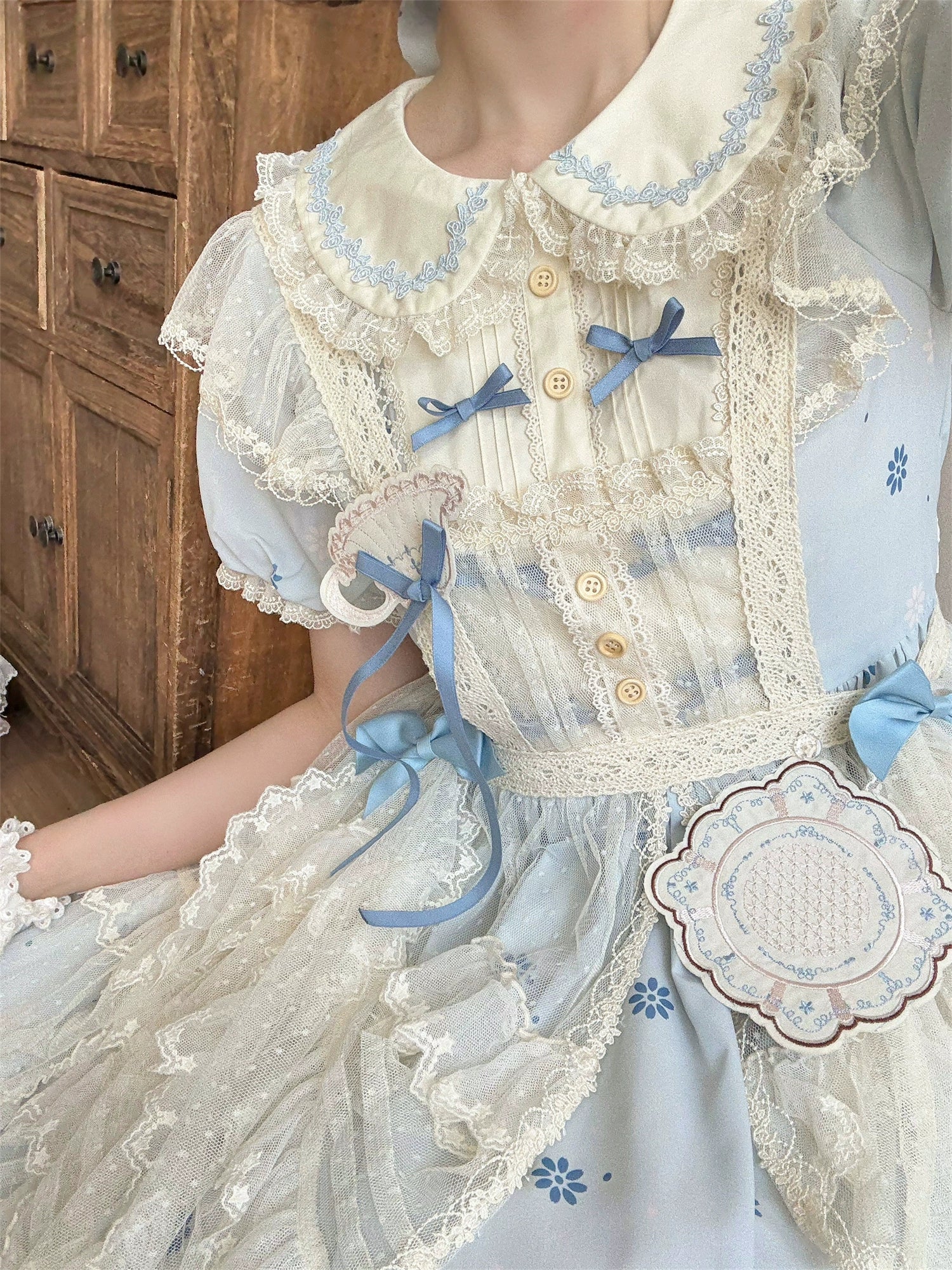 Uncle's Workshop - Veronica Spring Tea - Plate Printed Sweet Lolita Dress
