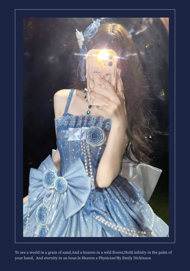 Nectarine White Tea - Captivating Starry - Wedding Lolita Dress Elegant Bridal JSK 37764:566898