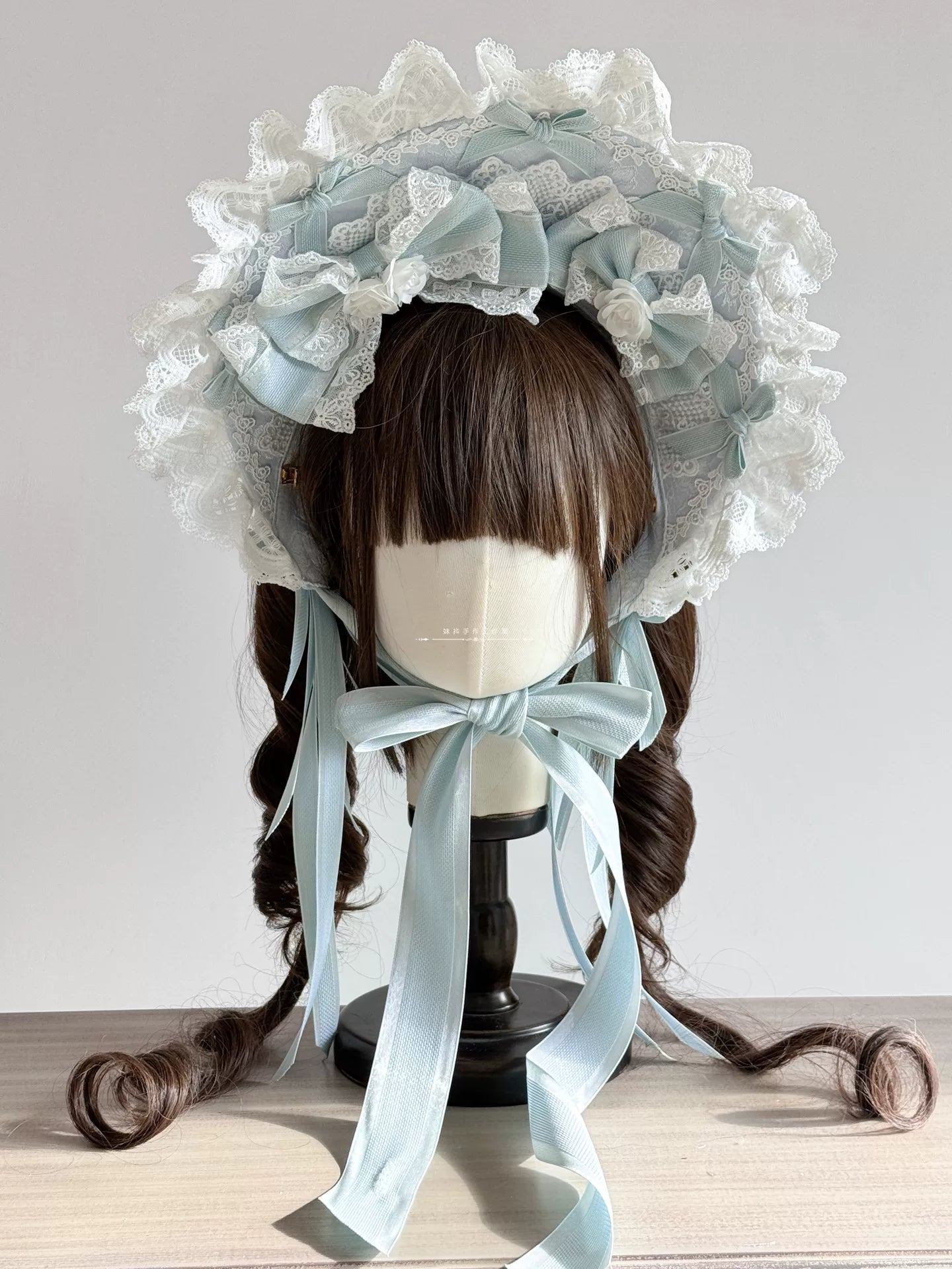 Wedding Sweet Lolita Accessories, Dramatic Bows Blue BNT