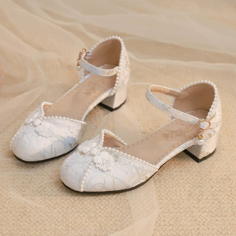 Yana - Heart Jade Yana - Qi Lolita Shoes Chunky Heels Blue 33