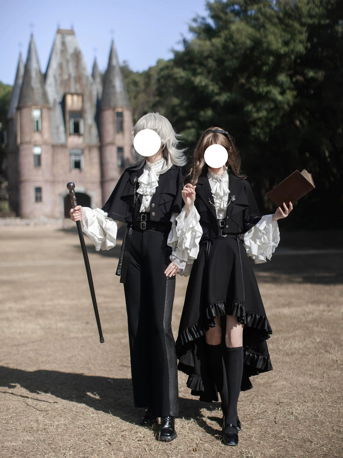 Every Page of The Poem - Night & Day Sonata - Ouji Lolita Princess Sleeve Shirt & Pants Set