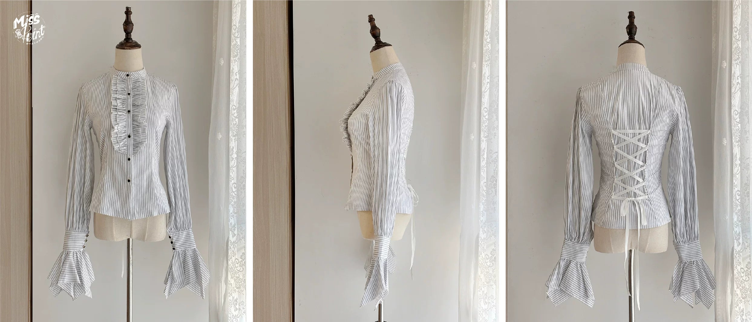 Perint Manor - Gothic Lolita Striped Dress, Tailor-made 44410:808343