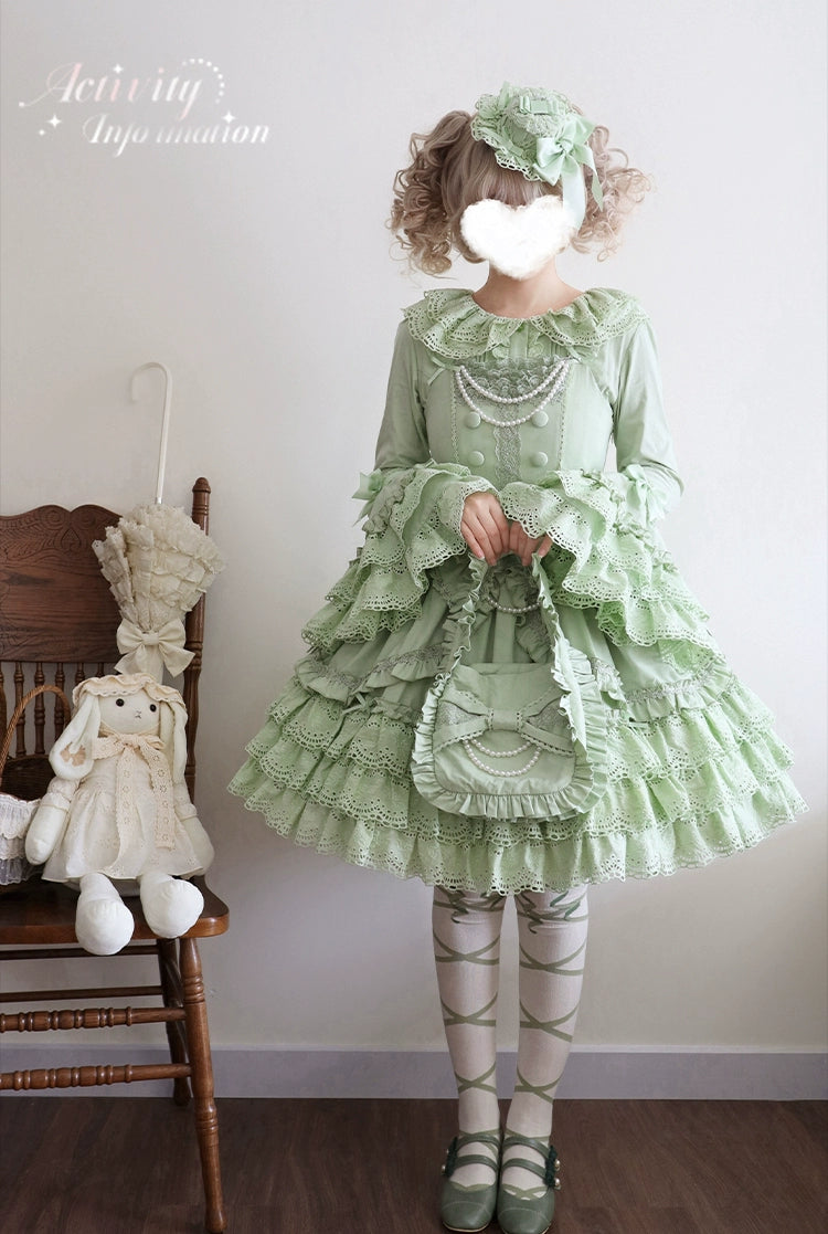 Plum Tree - Pure Love Language - Sweet Lolita Pearl JSK Princess Sleeves Blouse