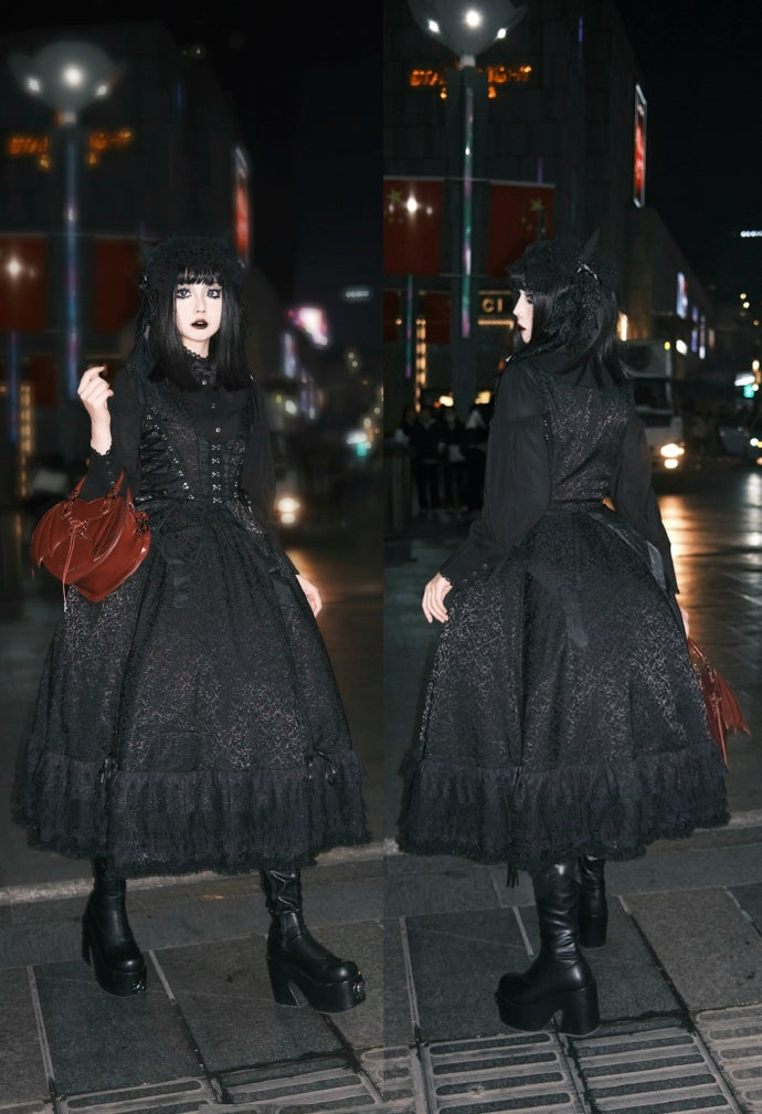 MILU ORIG - Herbarium - Gothic Lolita Skirt Set Vest Blouse Multicolors
