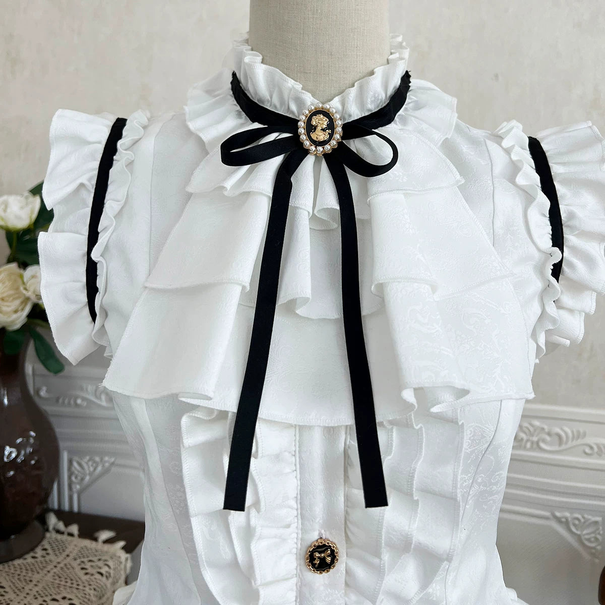 Miss Black Cat - Gothic Maid Lolita Skirt Set, Slim Fit 44962:829852