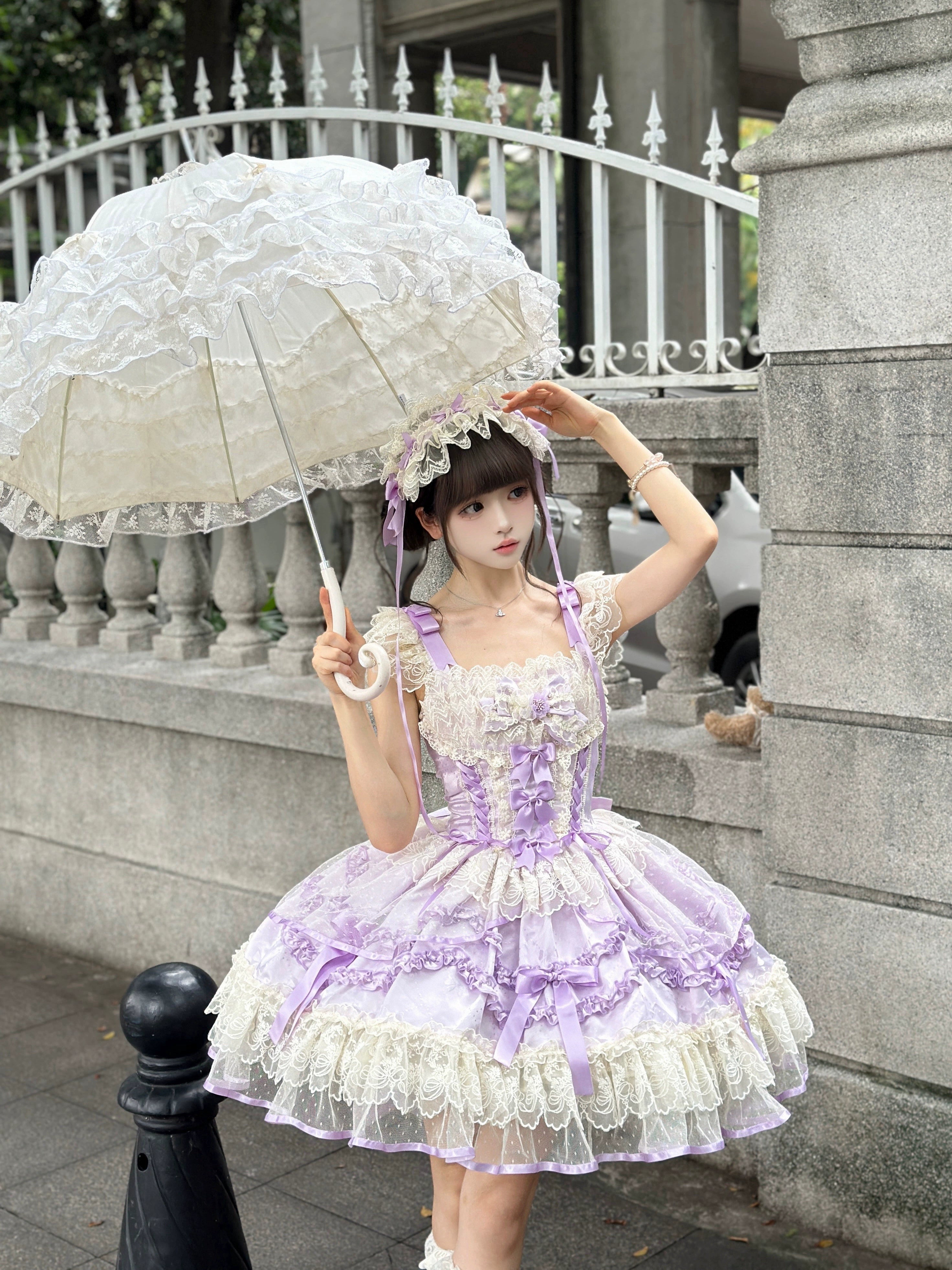 Sugar Girl - Dream Whisper Butterfly - Ballet Style Sweet Lolita JSK, Adjustable Strap 43515:784226