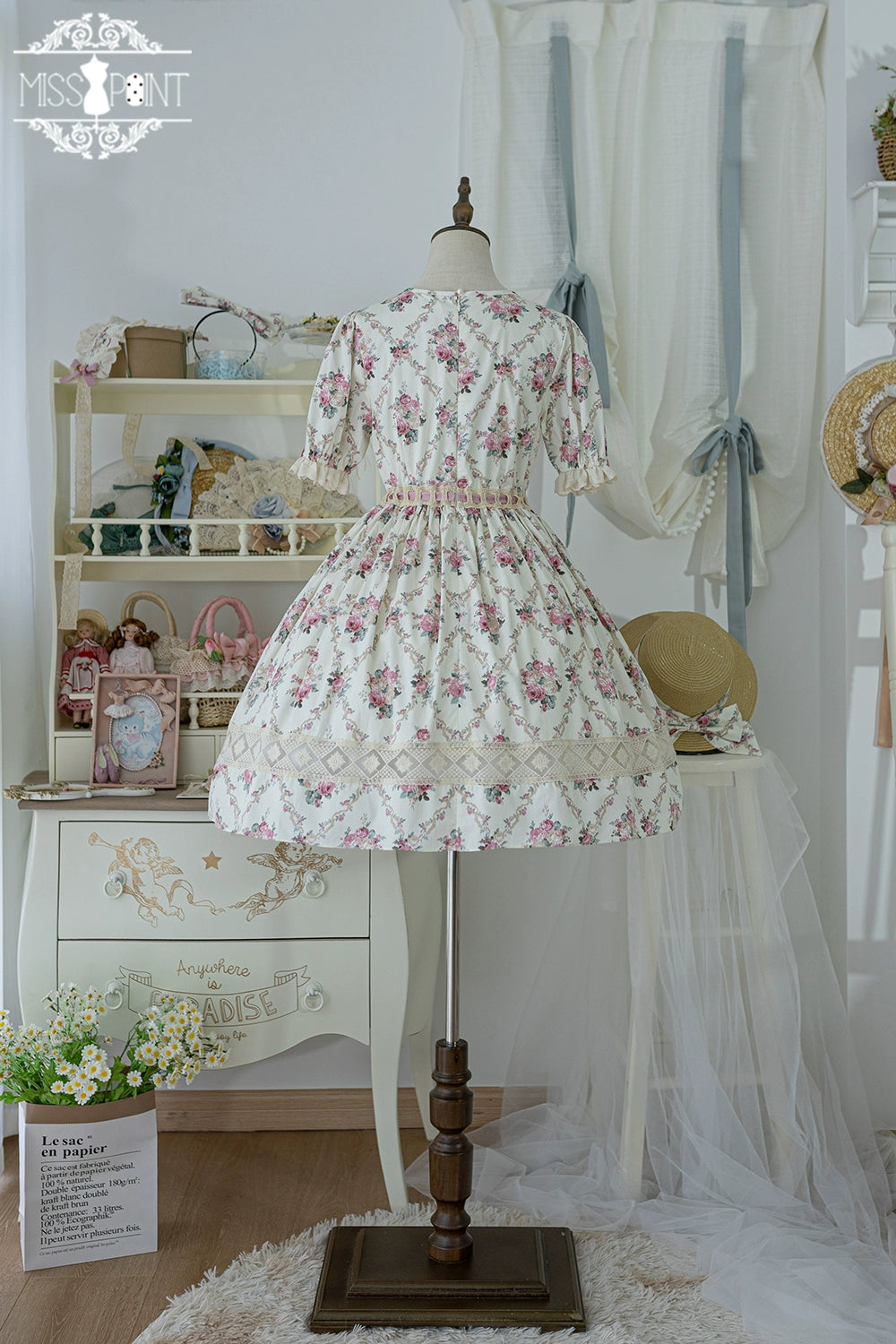 Miss Point~Customized Elegant Lolita OP Dress Cute Daily Girl Short Lolita Dress 35670:519752