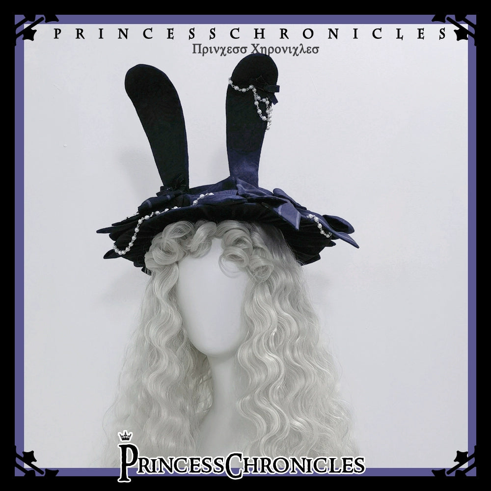 Princess Chronicles - Rabbit Theater - Ouji Lolita Suspender Waistband Shorts Set Rabbit Ear Hat Only (One size/M) S