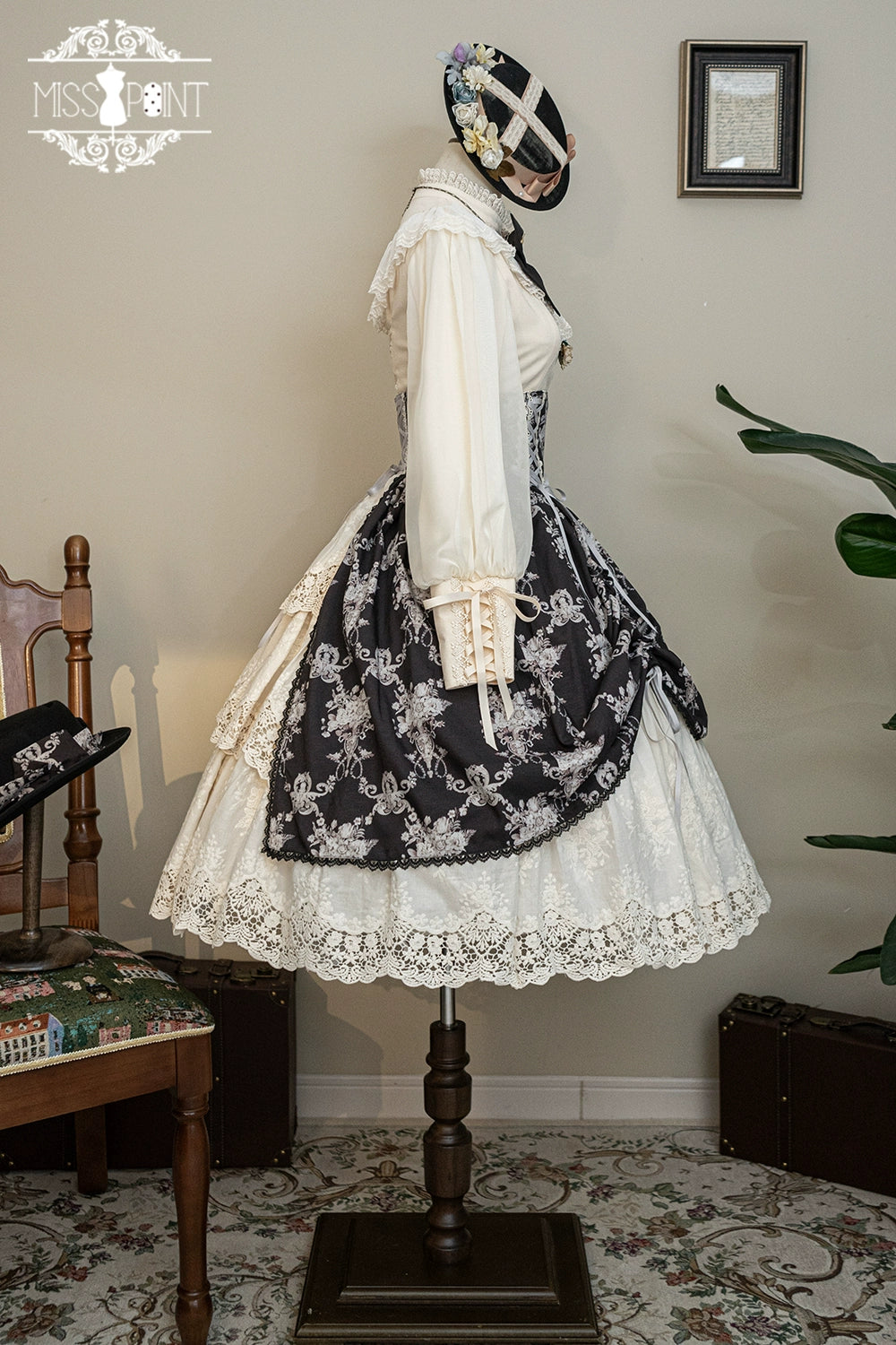 (BFM)Miss Point~Customized Vintage Lolita Skirt Elegant Pullover Fishbone SK 31464:363188