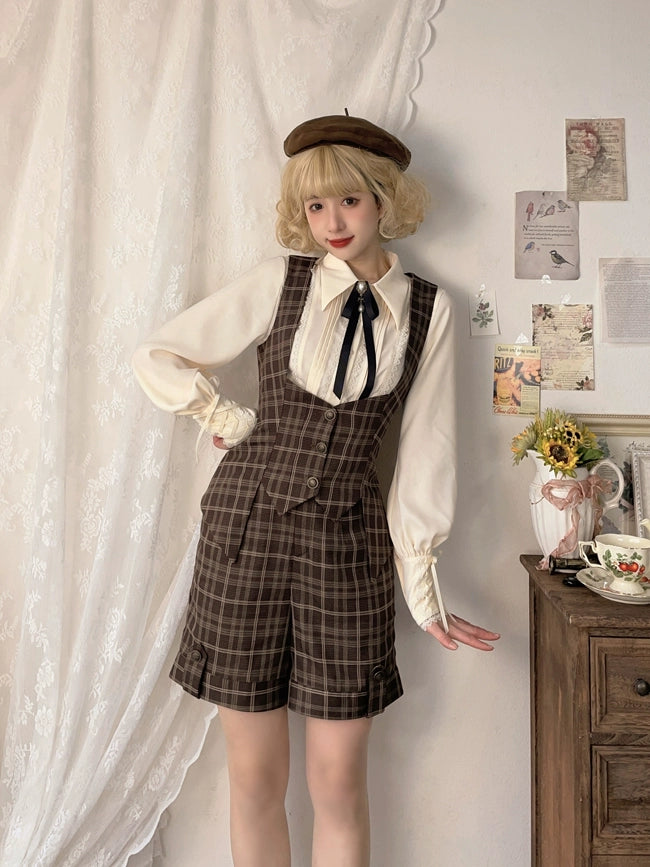 Forest Song - Griffin's Appointment - Ouji Lolita Striped Shorts Vintage Lolita Shorts