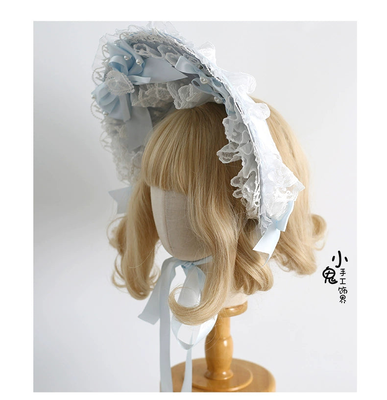 Xiaogui - Blue Sweet Lolita Lace Hair Accessory 43125:766514