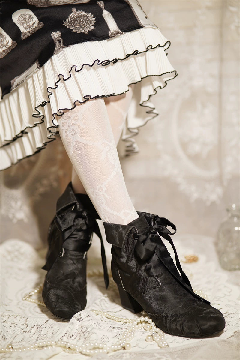 MR.Qiutian - Lady Incognita - Retro Lolita Ankle Boots, Size Zipper 44240:800732
