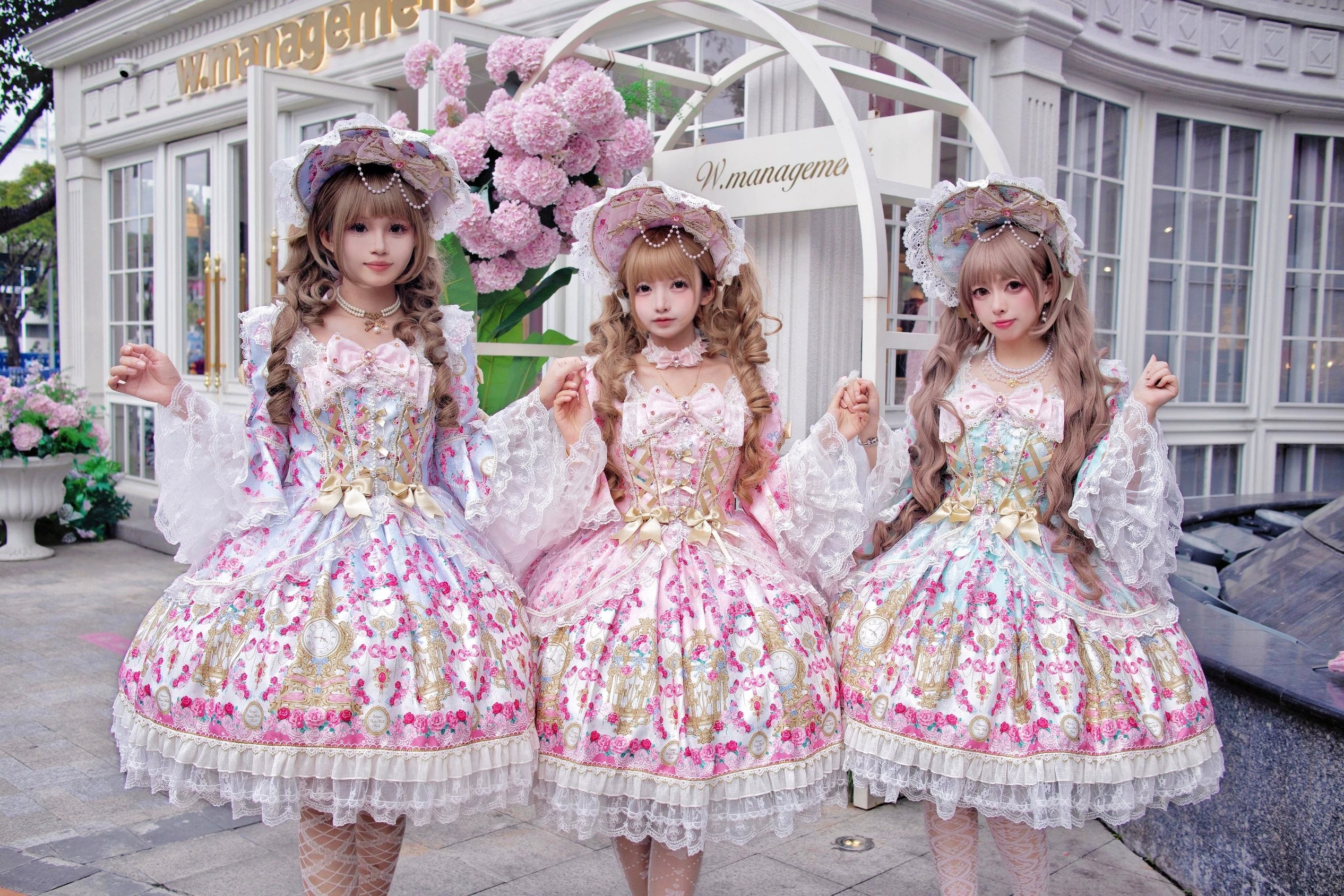 Rose Garden Prelude - Sweet Lolita OP Dress, Floral Printed