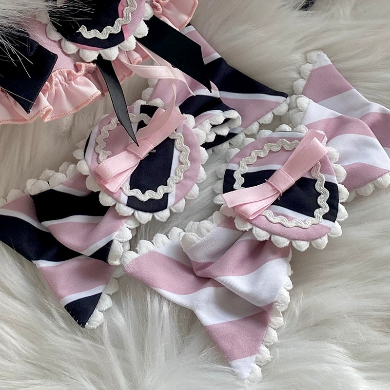 Sakurahime~Werid Theatre~Sweet Lolita Blackpink Stripe OP (2XL L M S XL) 21518:342520