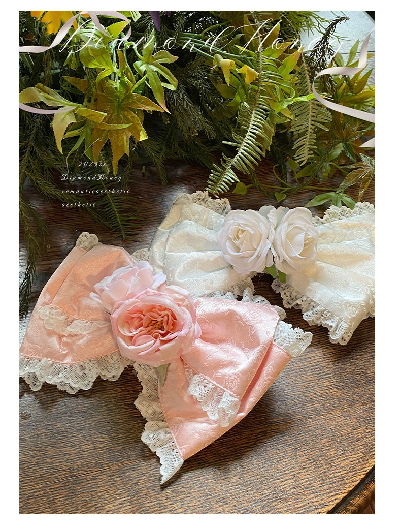 Diamond Honey~Love and Roses~Princess Bridal Wedding Lolita Dress With Rose Detail and Tiered Skirt (2XL L M S XL) 43314:773014