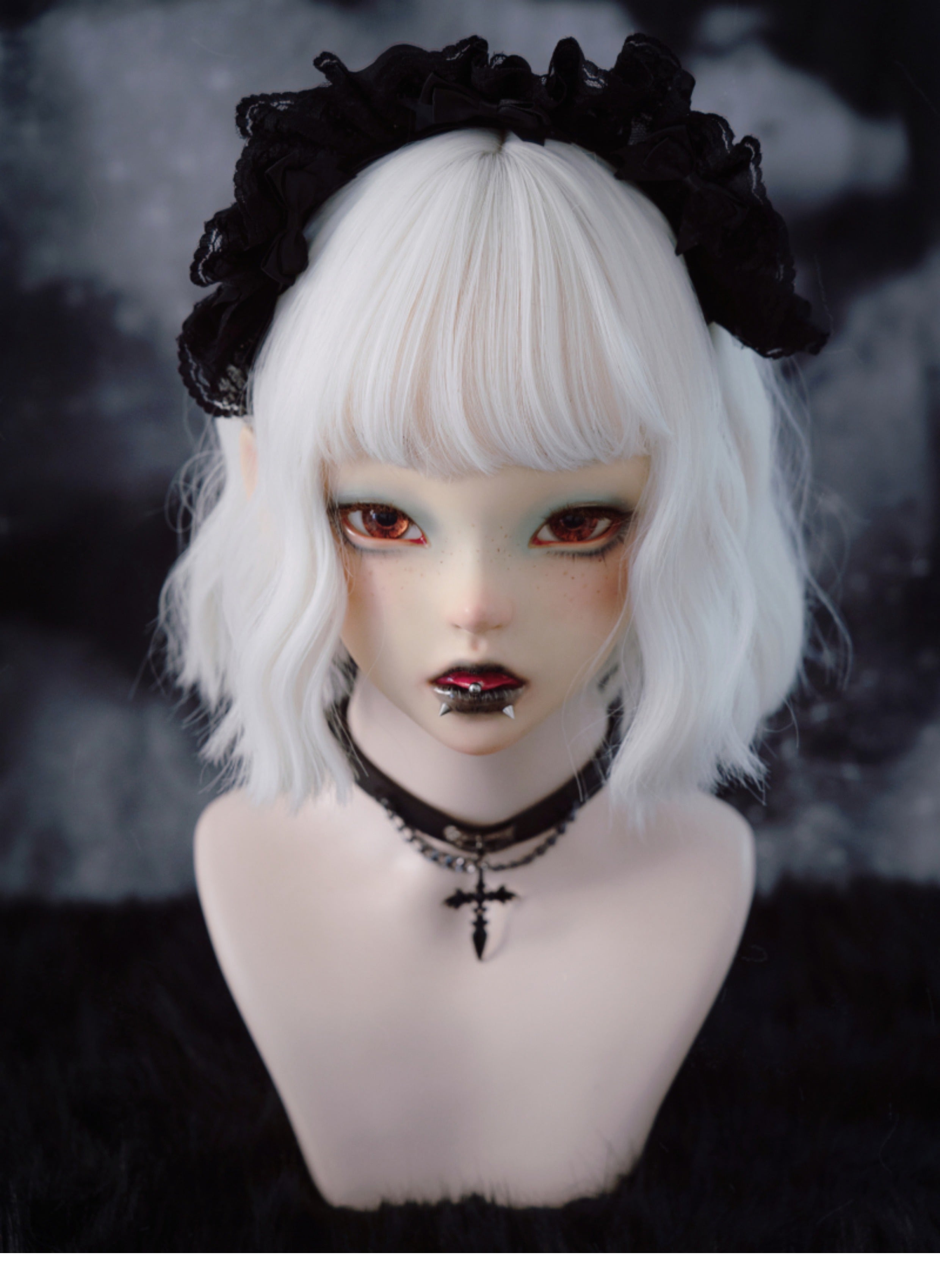 Strange Sugar - Gothic Lolita Lace Black Headband black hairband
