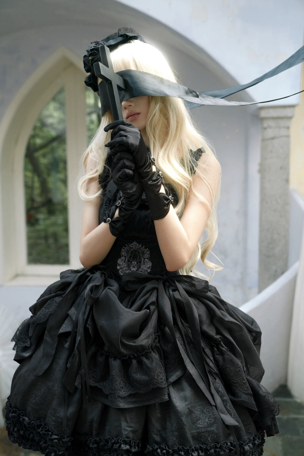 Moon River - Moonlit Spider - Gothic Lolita SK & JSK Dress Outfit Set 44232:799689