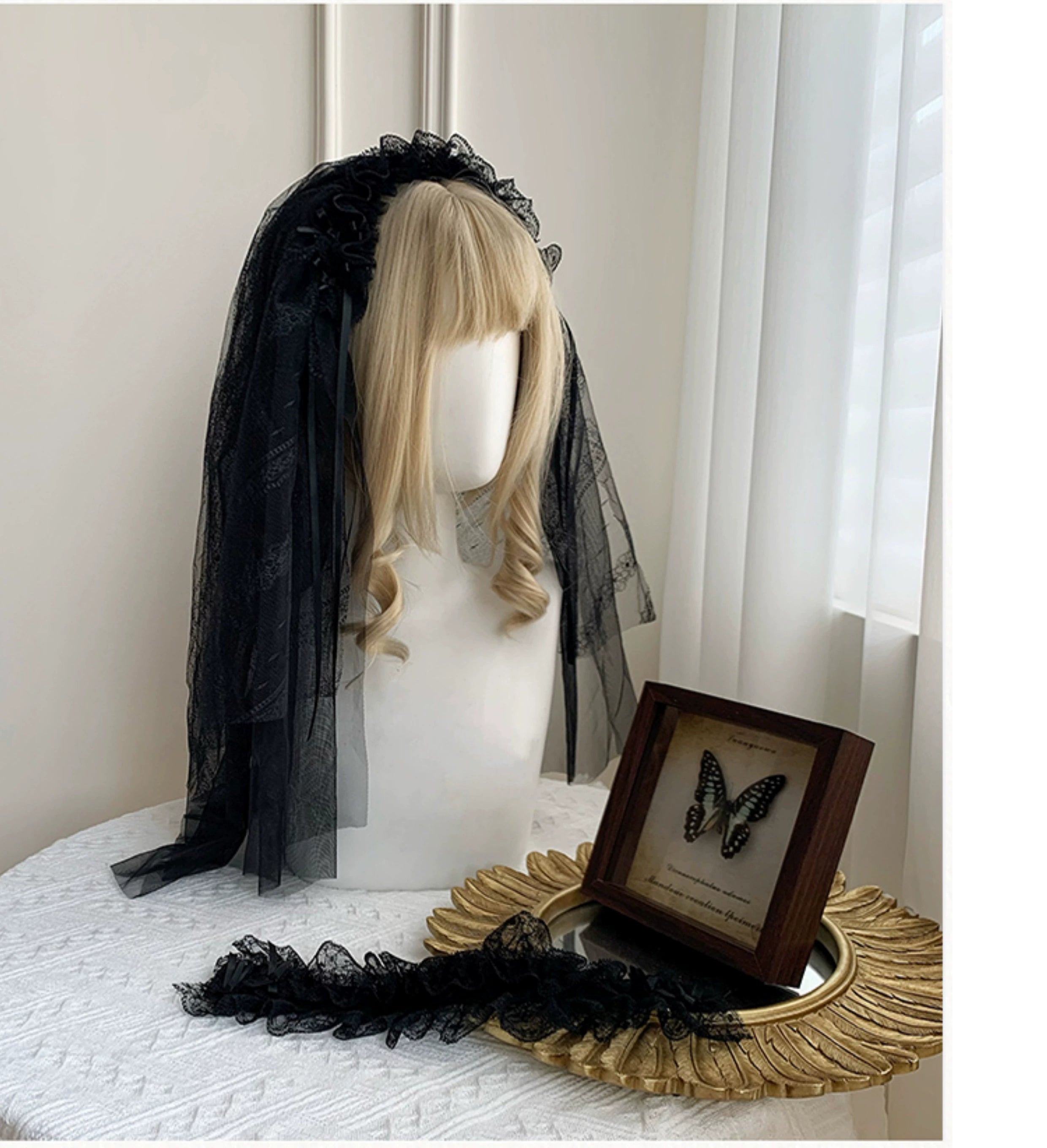 With PUJI - Ivory Tower Enhance - Elegant Lolita JSK Dress Tiered Drawstring OP 38798:601636