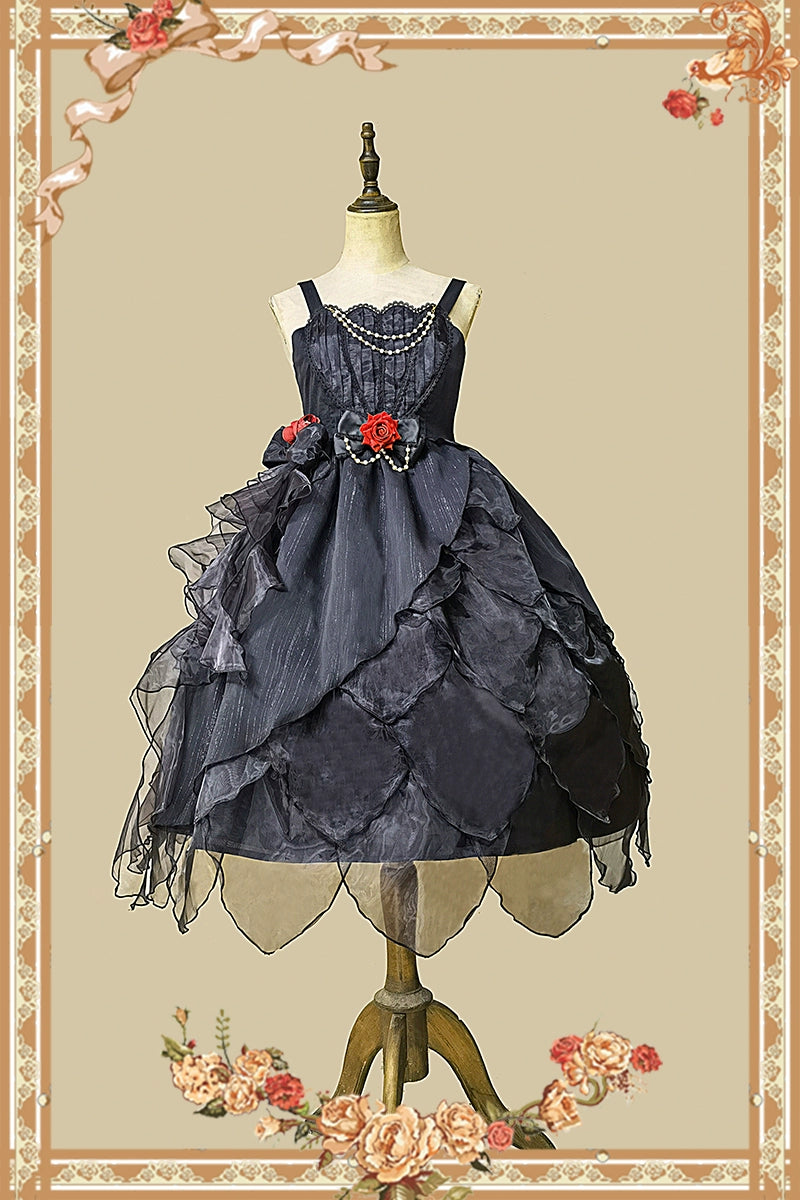Infanta - Deep-sea Mermaid - Lolita Jumper Dress M black dress only