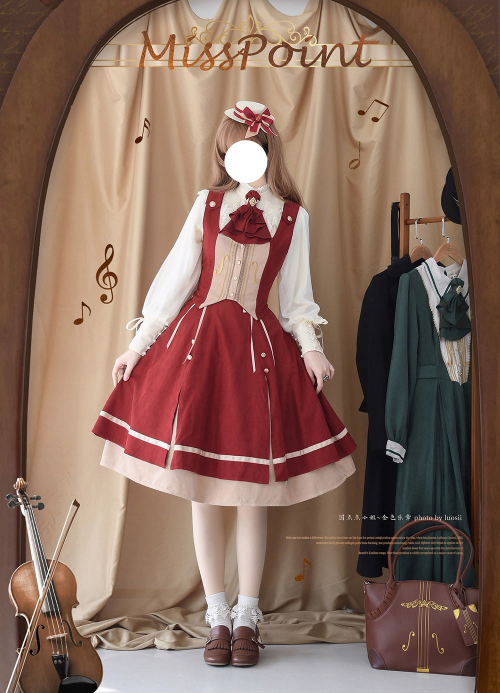 Miss Point~Golden Movement~Elegant Lolita Fishbone Skirt Customized 32242:381322