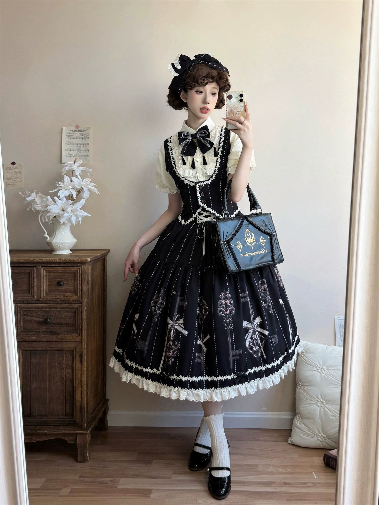 Uncle's Workshop - Secret Key - Classic Lolita Dress Suit, Key Print 43925:791012