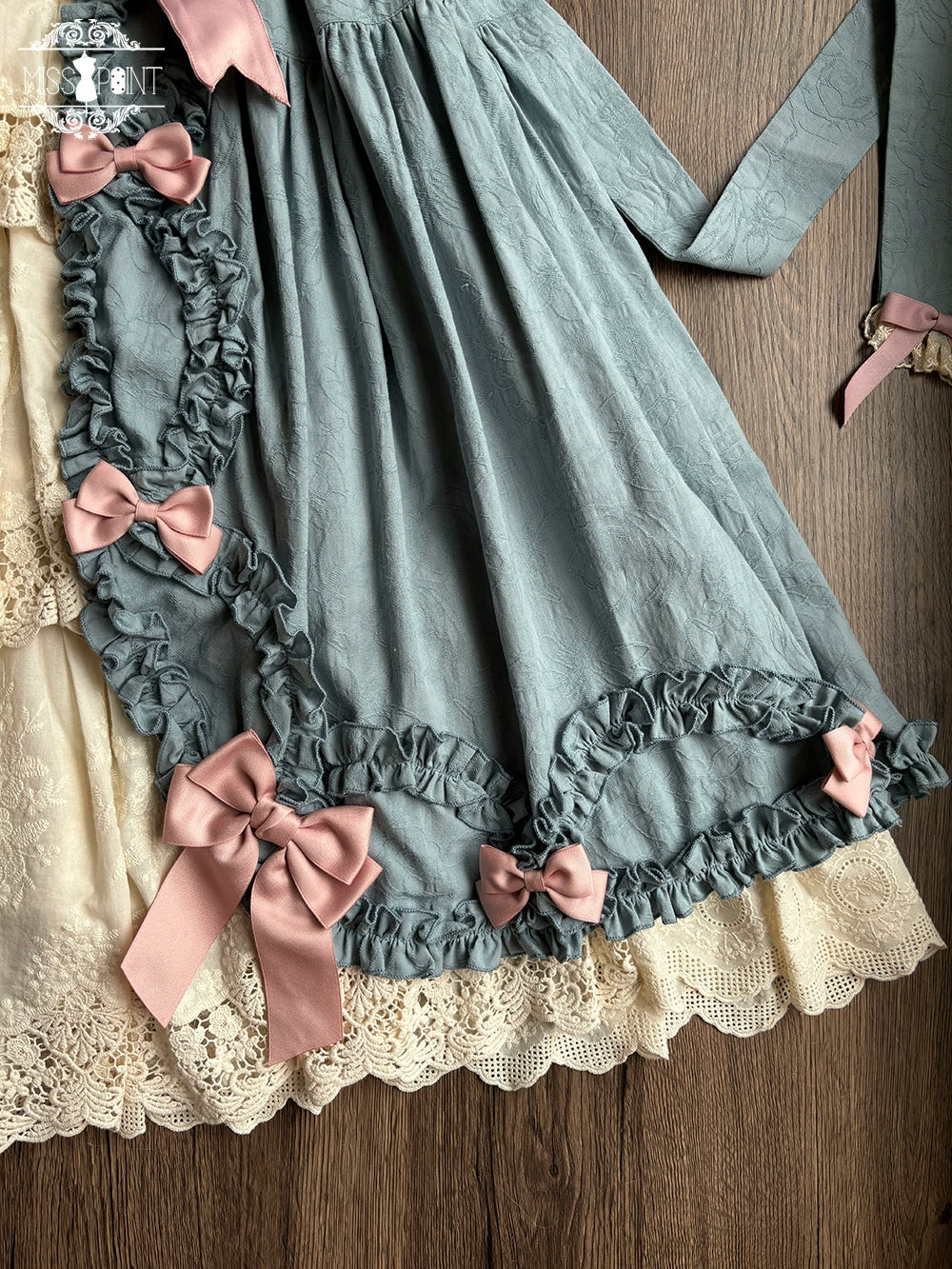 Miss Point~Lilyka Garden~Classic Lolita OP Dress Set Elegant Floral Wall Princess Sleeve 38832:606328