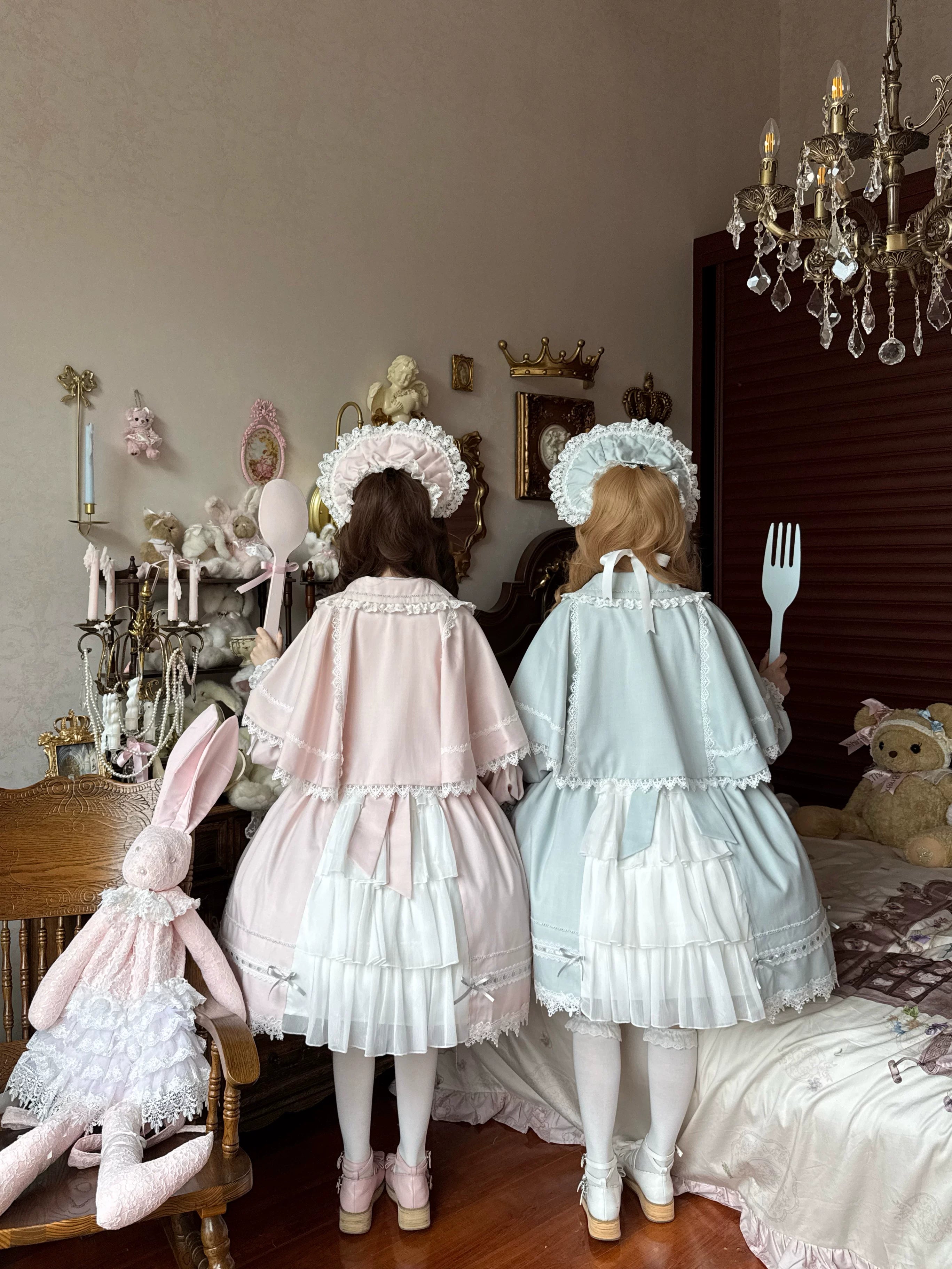 Ningyo Night - Old School Lolita OP Dress, Peter Pan Collar Cape 44635:816644