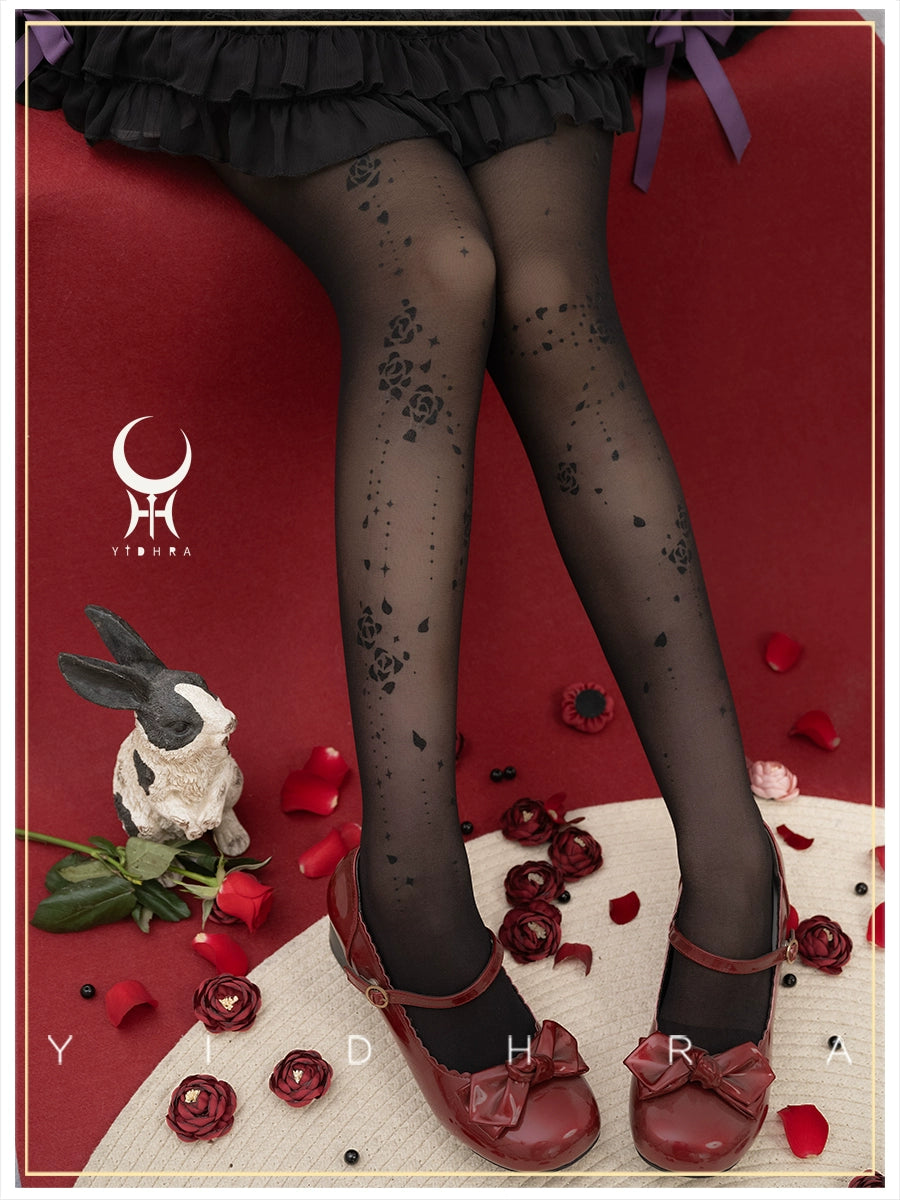 Yidhra - Star Fall Rose - Daily Lolita pantyhose Velvet Pantyhose