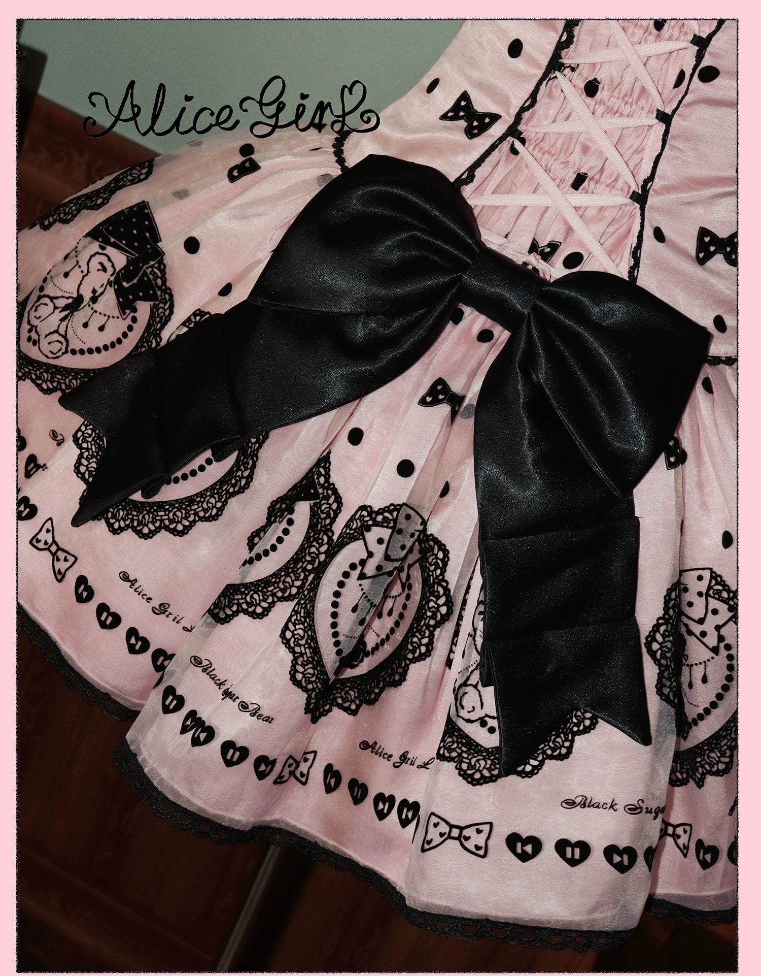 Alice Girl - Brown Sugar Bear - Printed Sweet Lolita Dress, Multiple Styles 43697:783313