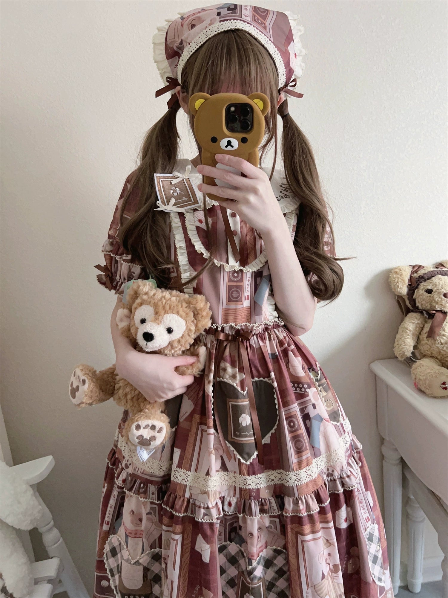 Babyblue~Gretel Bear~Vintage Lolita Dress Teddy Bear Prints Dress 33574:430458