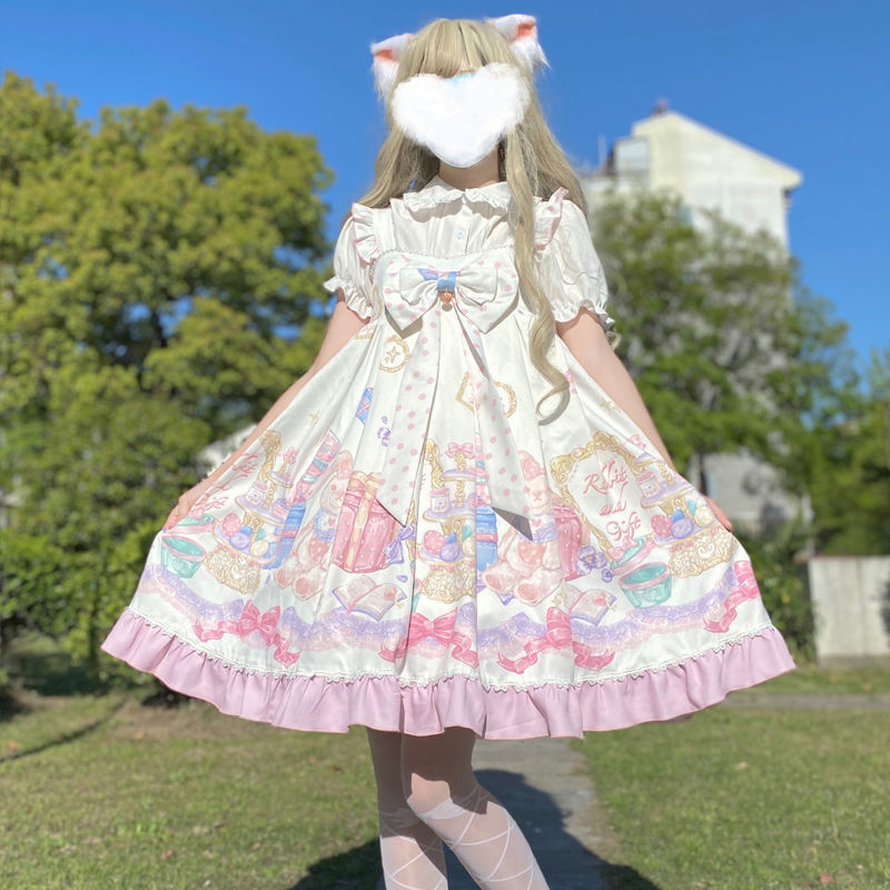 Miss Tao - Socialite Party - Sweet Lolita Tea Party Summer JSK Dress white JSK S