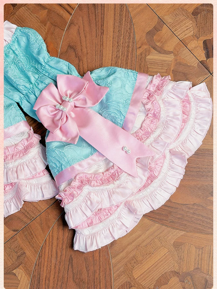Sweetheart Petal - Sweet Lolita Hime Sleeves, Layered Ruffles