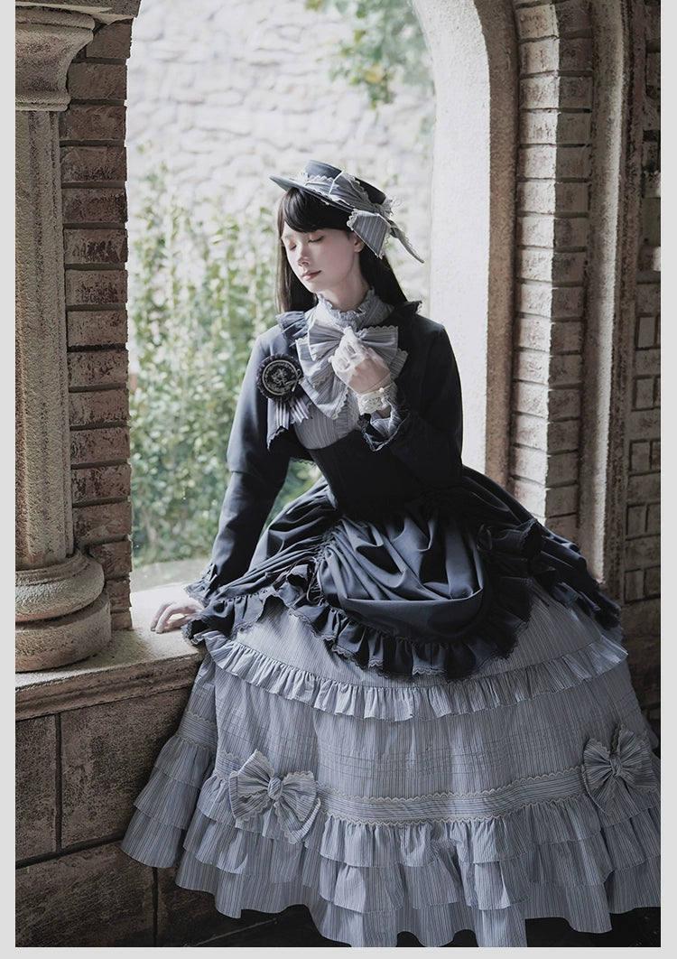 Alice Girl - Duke of Victoria - Classic Lolita SK & Overskirt Set 44092:794844