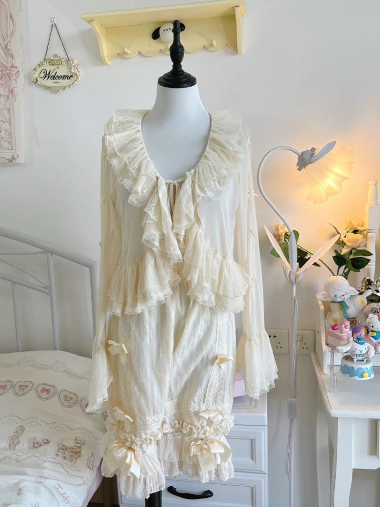 Mist Cardigan - Lightweight Sweet Lolita Bolero, Ruffle Details 44496:810953