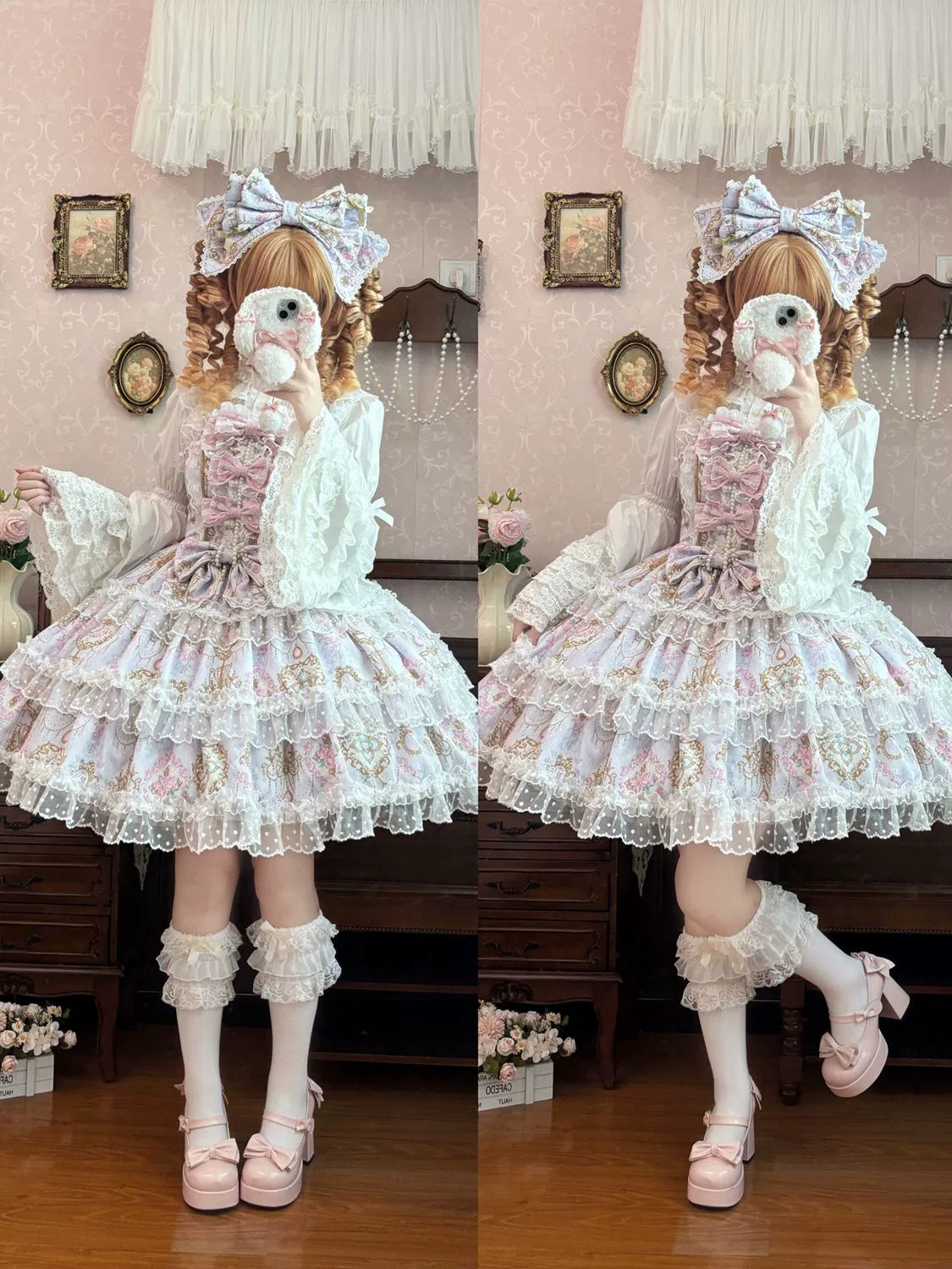 Hanguliang - Candelabra Ode - Doll-like Sweet Lolita JSK Dress, Side Zipper 44097:795875