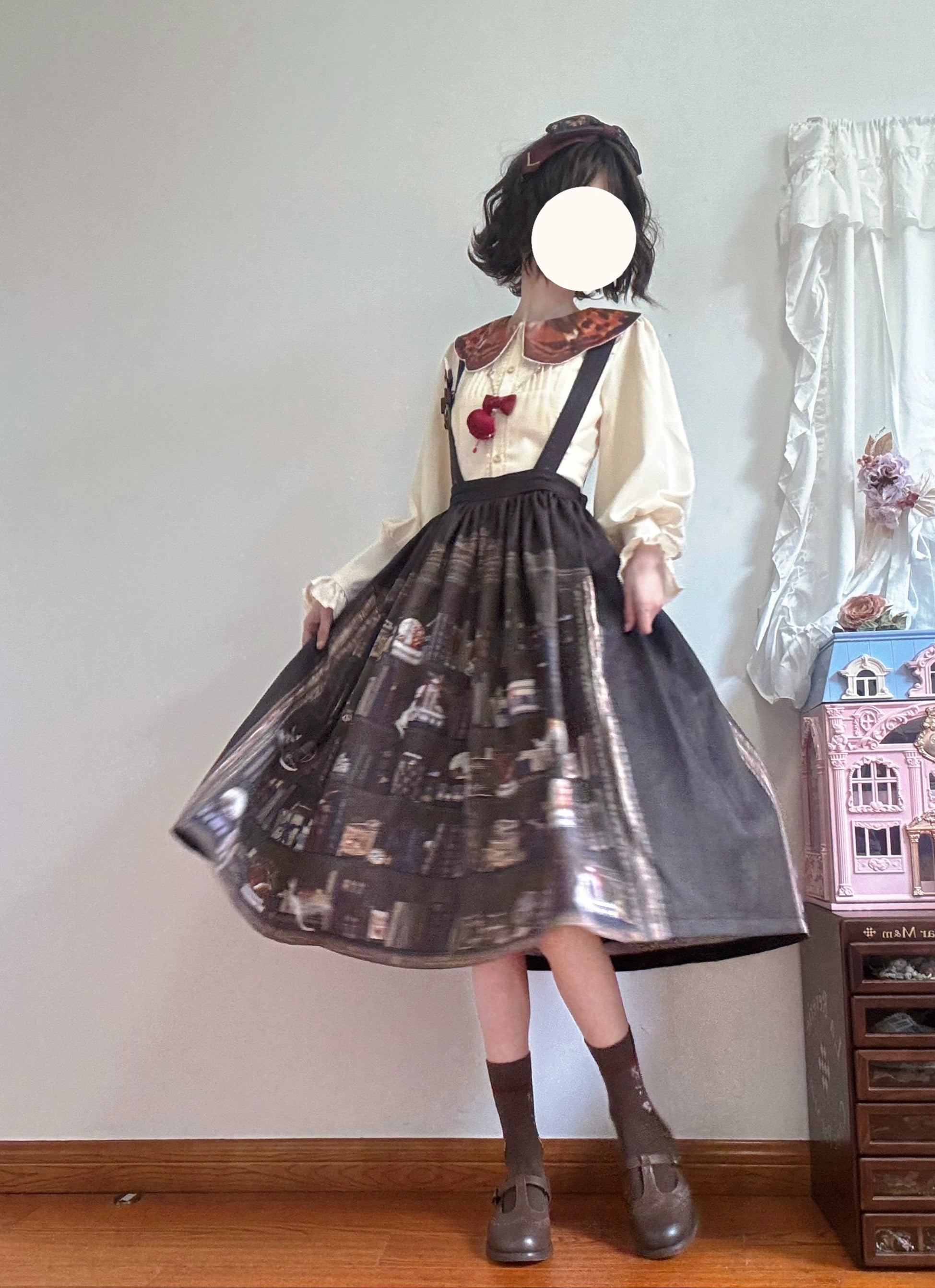 Miss Point - German Bookshelf - Classic Lolita SK, Detachable Suspenders 44026:791864