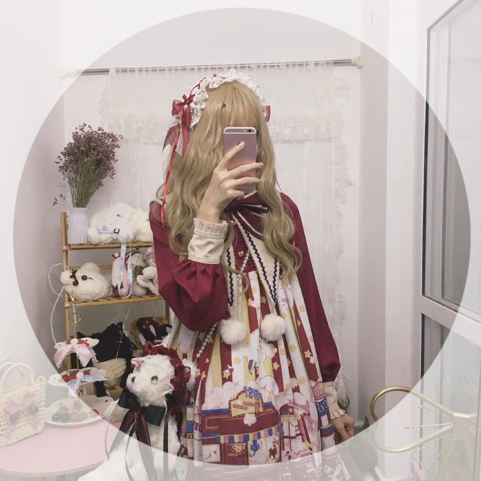 (BFM)Chestnut Lolita~Gothic Lolita Bag Dark Bloody Bear Bag 31756:367676
