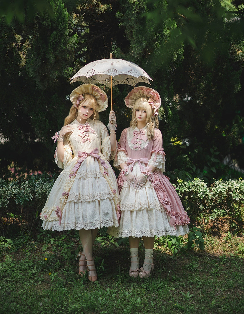 Miss Point~Lilyka Garden~Classic Lolita OP Dress Set Elegant Floral Wall Princess Sleeve 38832:606212
