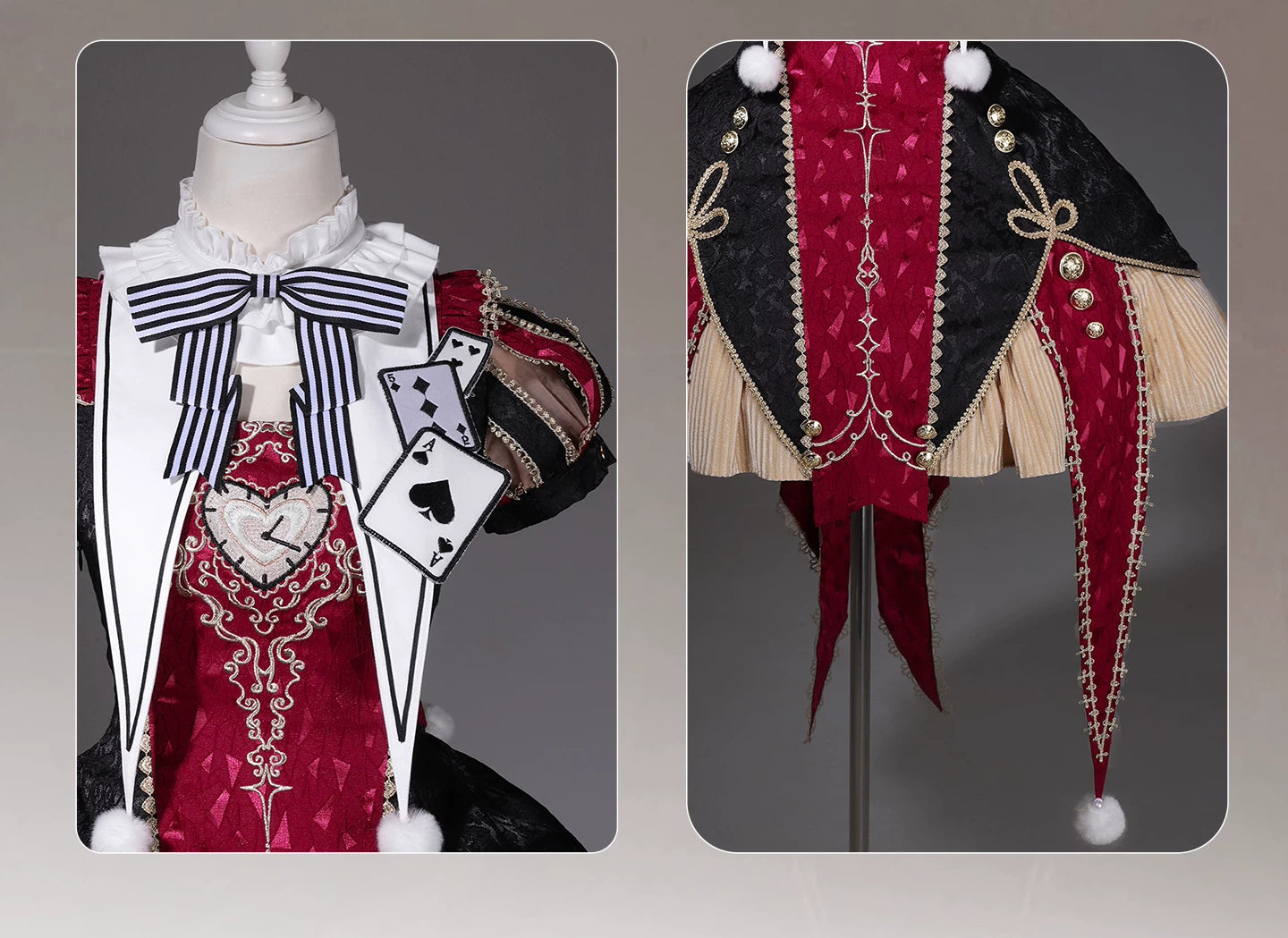 Circus Fantasy Night - Gothic Lolita Jacquard Dress, Pointed Tail Hem 45689:859469