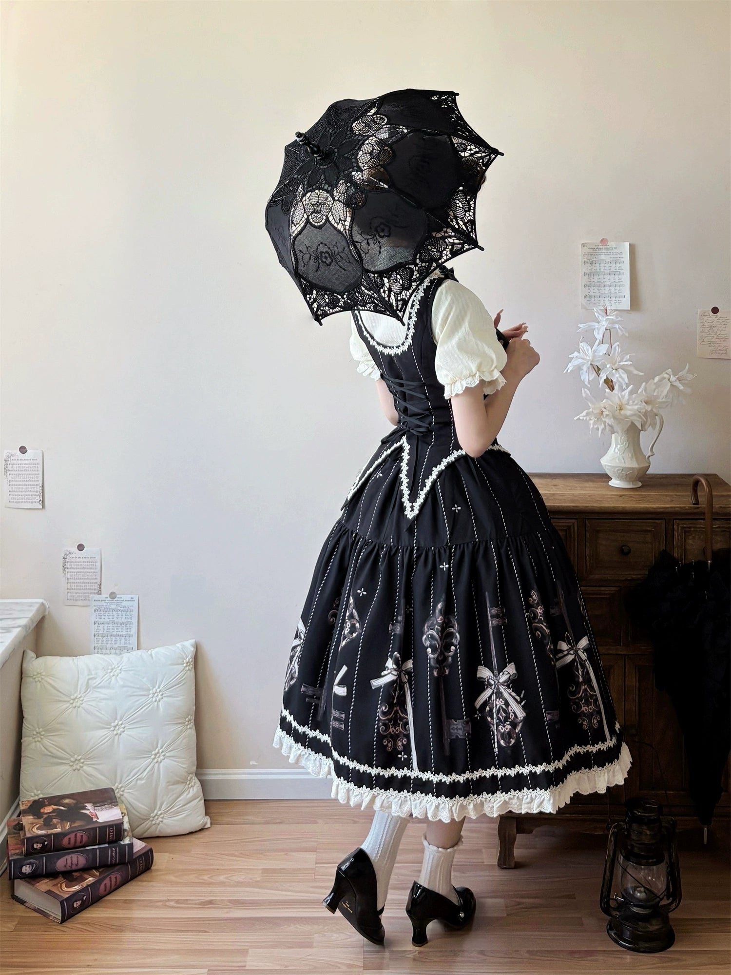 Uncle's Workshop - Secret Key - Classic Lolita Dress Suit, Key Print 43925:790971