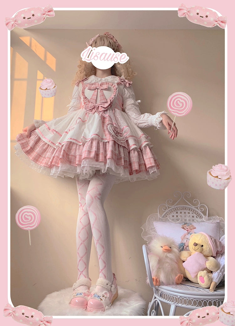 Half Sweet Lolita - Sweetheart Rescue - Sweet Lolita Dress Pink Lolita JSK Dress S Pink JSK