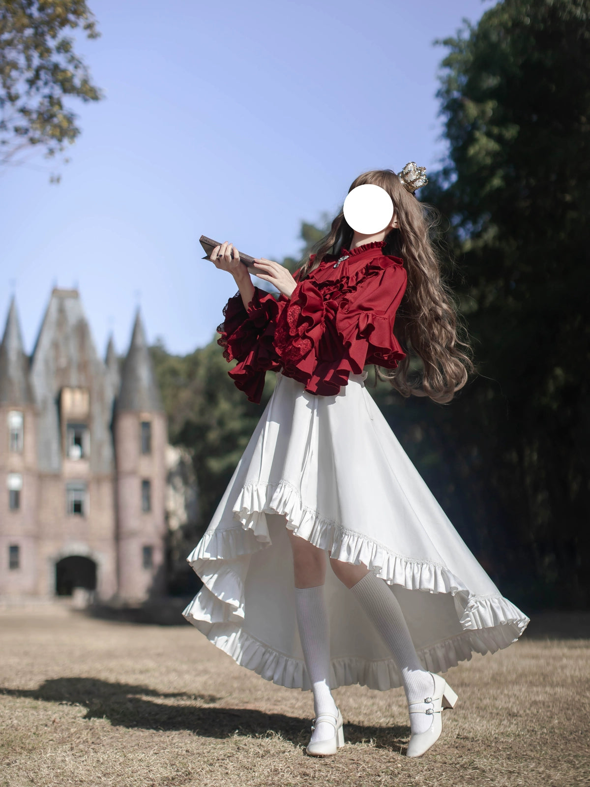 Every Page of The Poem - Night & Day Sonata - Ouji Lolita Princess Sleeve Shirt & Pants Set 44254:800301