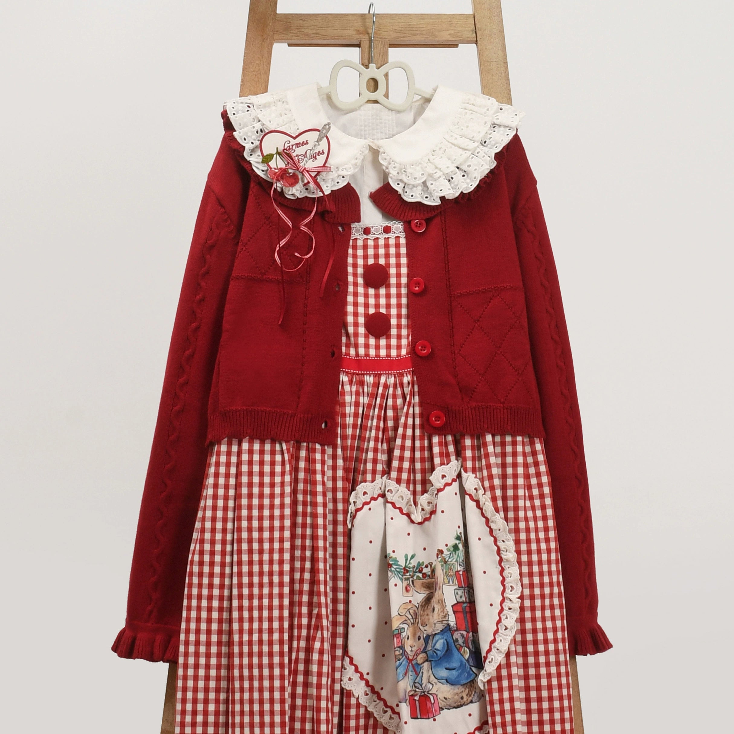 MIST - Blank Night - Vintage Lolita Bow Cute Girl Ruffled Cardigan