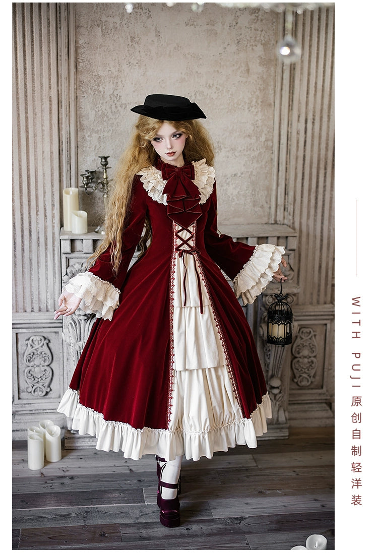 The Nutcracker - Winter Classic Lolita OP Dress, Front Opening 44385:806424