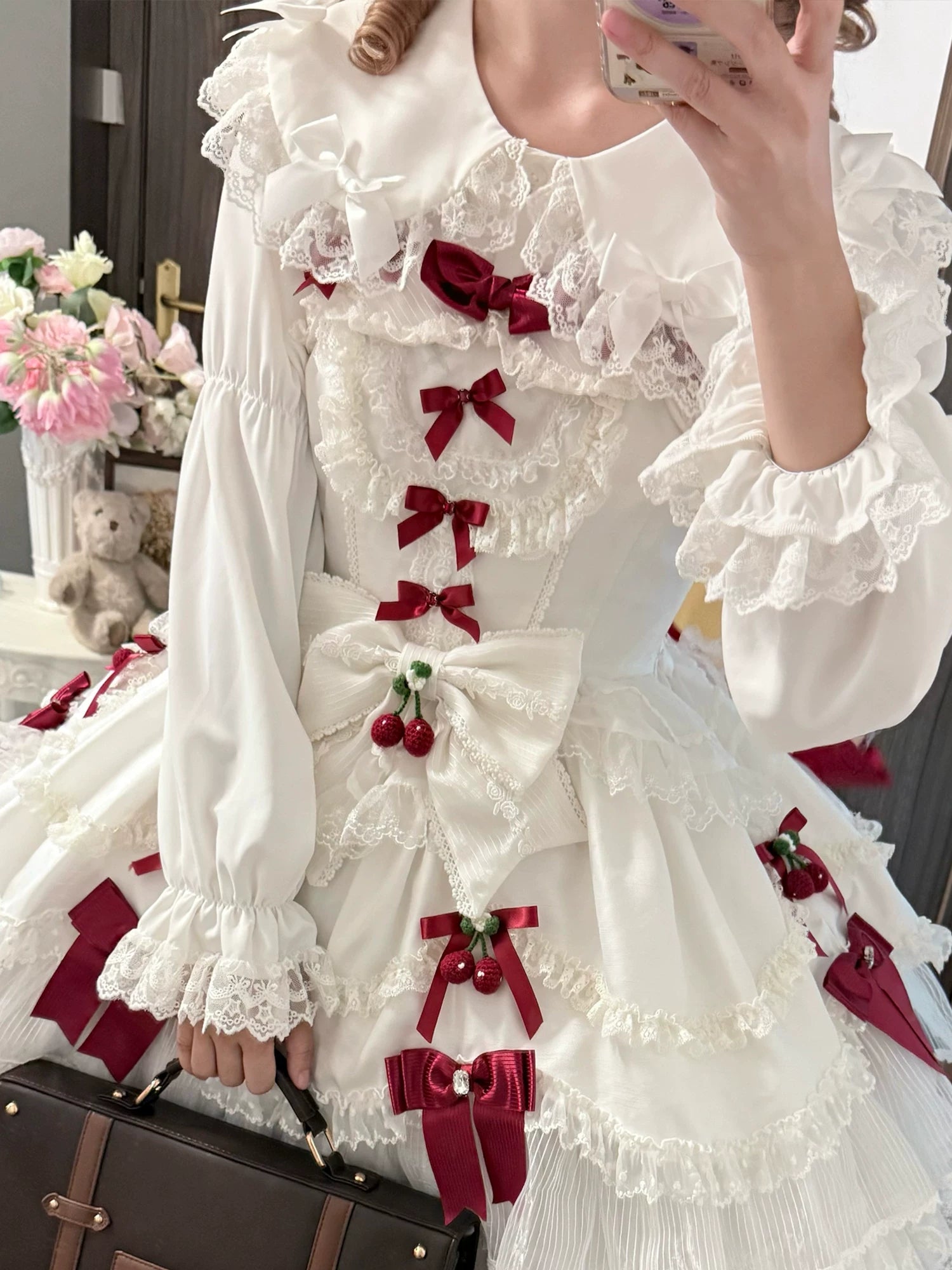 Creamy Candy - Ruffled Hem Sweet Lolita Blouse, Peter Pan Collar