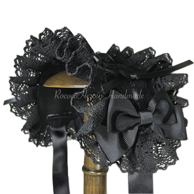 (BFM)RococoHeroine~Classic Headband in 9 Colors black x black  