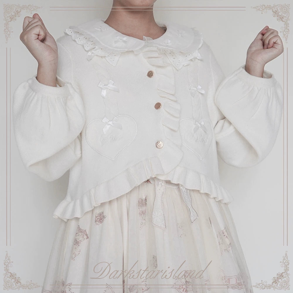 (BFM)Dark Star Island~Sugar Frost~Sweet Lolita Cardigan Knit Embroidered Sweater 34274:449552