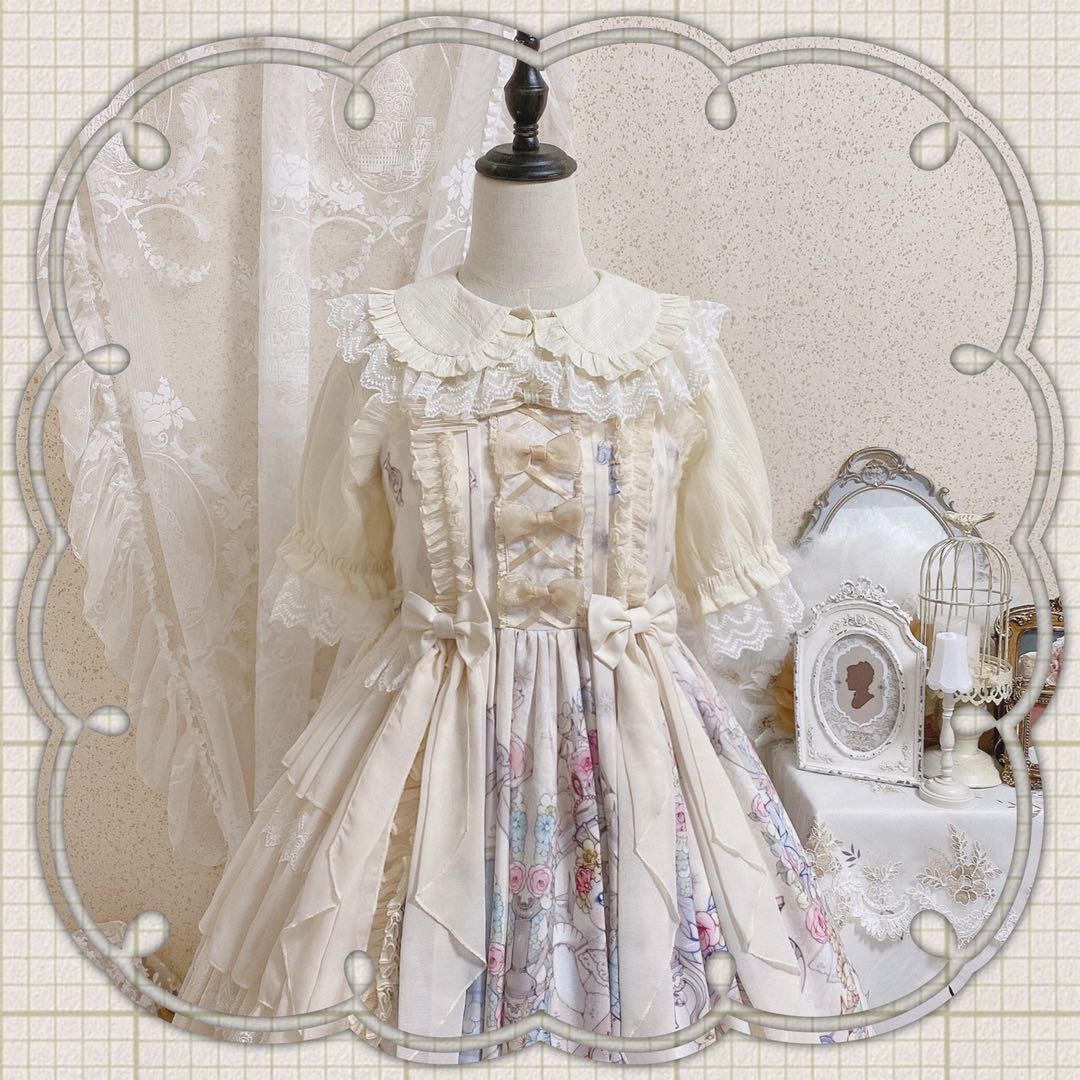 MIST~Sweet Lolita Golilla Short Sleeve Shirt 9912:184404