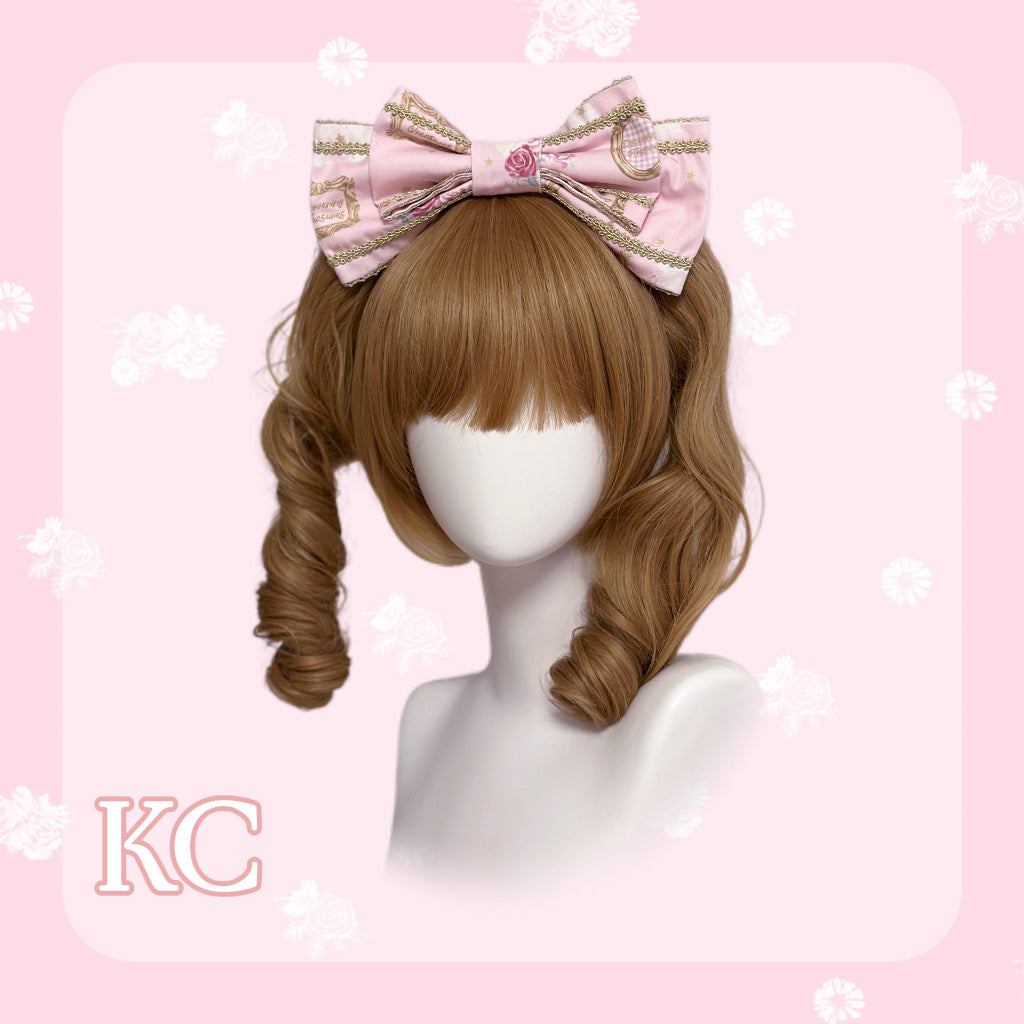 Discovering Treasures - Picture Frame Cat - Sweet Lolita Headdress Bow Decorated BNT and KC F KC - Pink